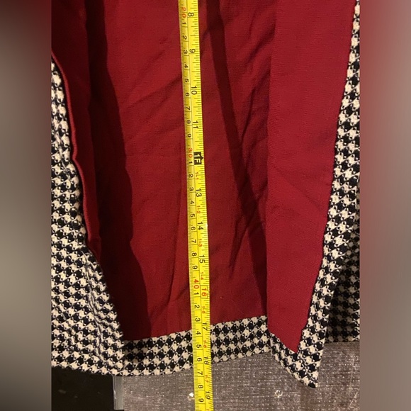 MAKE AN OFFER 🍒 Vintage Houndstooth Crimson Childs / Small Cape w/ Hood #9582 - Picture 8 of 14